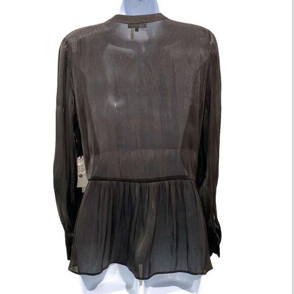 1. State Polished Nomad Blouse In Rich Black Size Medium - Picture 2 of 6